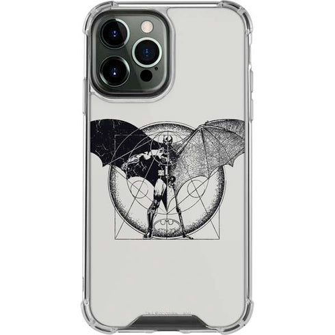 DC Comics Batman Skeleton diagram Art iPhone 14 Pro Max Clear Case