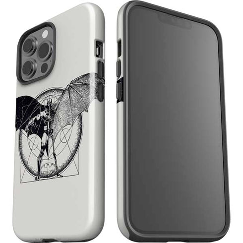DC Comics Batman Skeleton diagram Art iPhone 15 Pro Max Impact Case