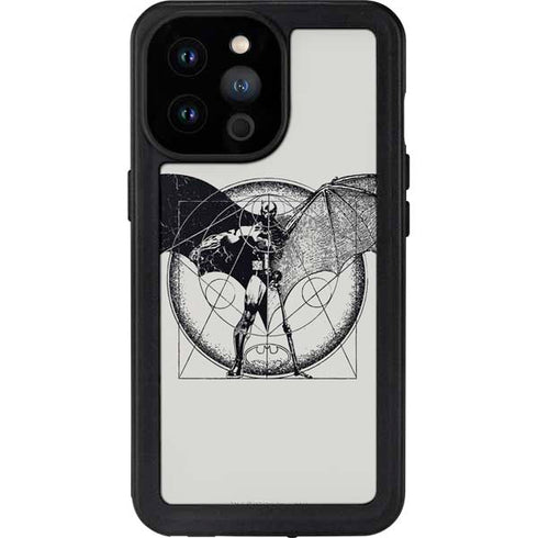 DC Comics Batman Skeleton diagram Art iPhone 14 Pro Max Waterproof Case