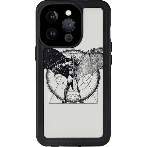 DC Comics Batman Skeleton diagram Art iPhone 14 Pro Waterproof Case