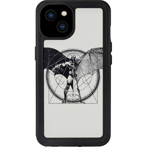DC Comics Batman Skeleton diagram Art iPhone 15 Plus Waterproof Case