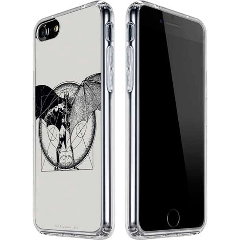 DC Comics Batman Skeleton diagram Art iPhone SE (2nd & 3rd Gen) Clear Case