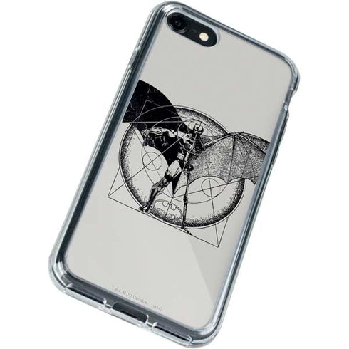 DC Comics Batman Skeleton diagram Art iPhone SE (2nd & 3rd Gen) Clear Case