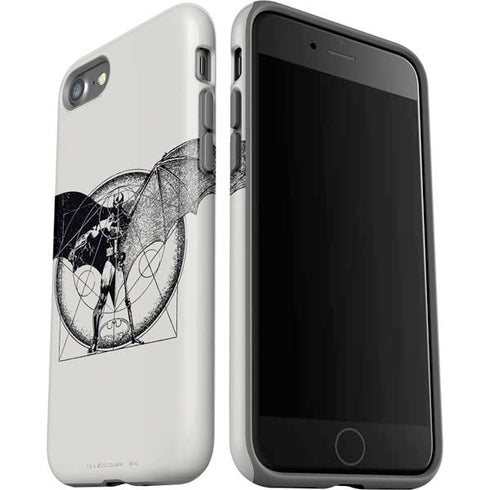 DC Comics Batman Skeleton diagram Art iPhone SE (2nd & 3rd Gen) Pro Case