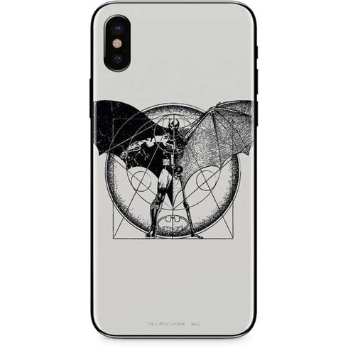 DC Comics Batman Skeleton diagram Art iPhone X Skin