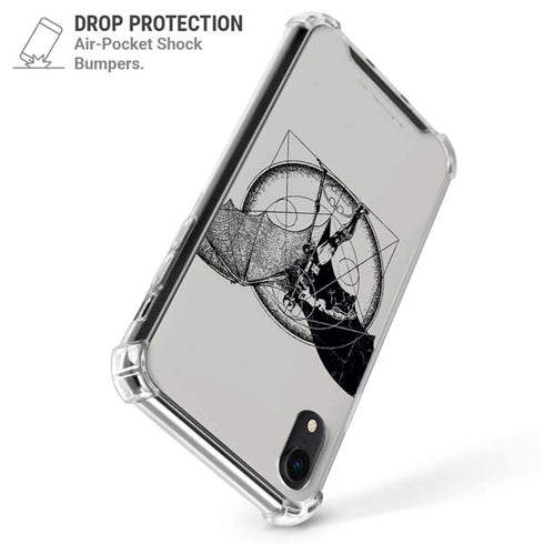 DC Comics Batman Skeleton diagram Art iPhone XR Clear Case
