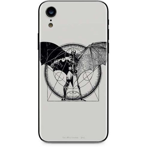 DC Comics Batman Skeleton diagram Art iPhone XR Skin