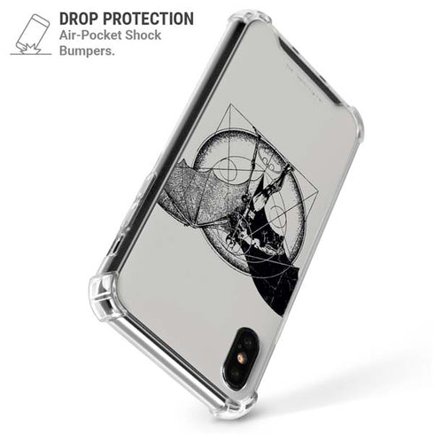 DC Comics Batman Skeleton diagram Art iPhone XS Max Clear Case