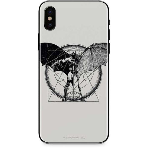 DC Comics Batman Skeleton diagram Art iPhone XS Skin