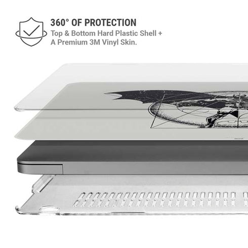 DC Comics Batman Skeleton diagram Art MacBook Pro 16in (2021-25) Case plus Skin