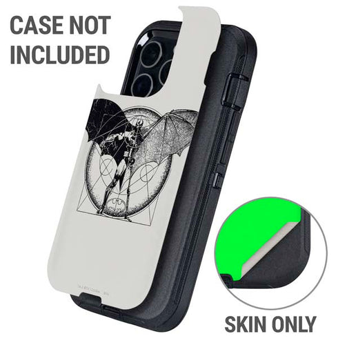 DC Comics Batman Skeleton diagram Art Otterbox Defender iPhone Skin