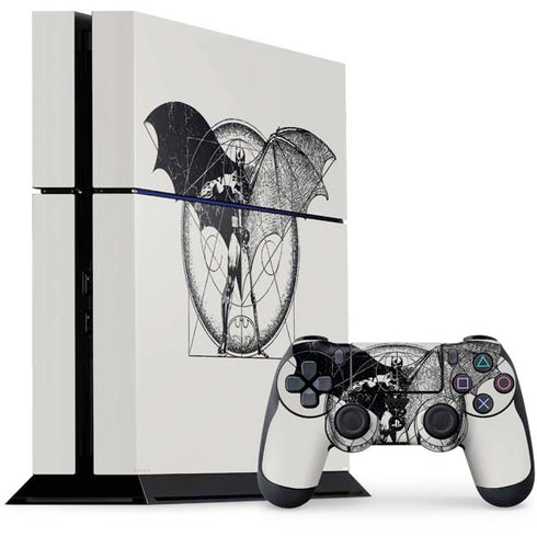DC Comics Batman Skeleton diagram Art PS4 Console and Controller Bundle Skin