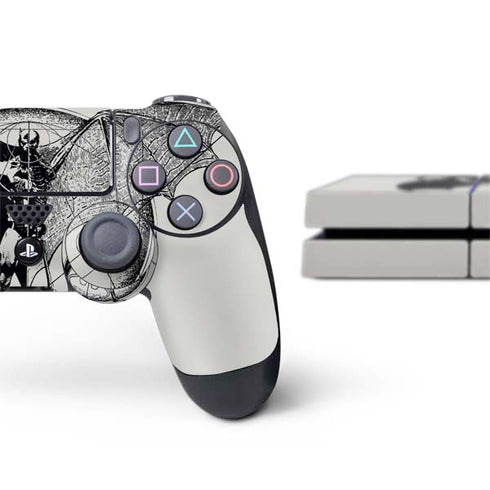 DC Comics Batman Skeleton diagram Art PS4 Console and Controller Bundle Skin