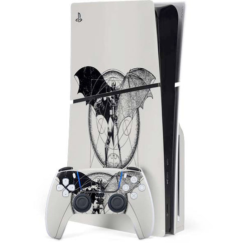 DC Comics Batman Skeleton diagram Art PS5 Slim Disk Bundle Skin