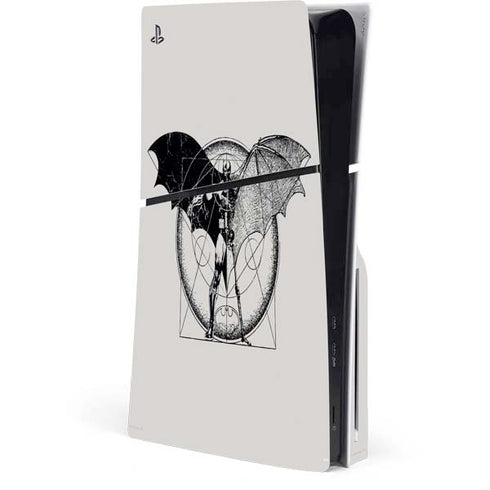 DC Comics Batman Skeleton diagram Art PS5 Slim Disk Console Skin
