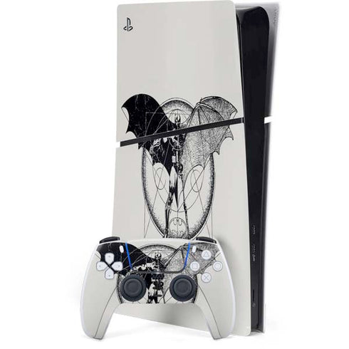 DC Comics Batman Skeleton diagram Art PS5 Slim Digital Edition Bundle Skin