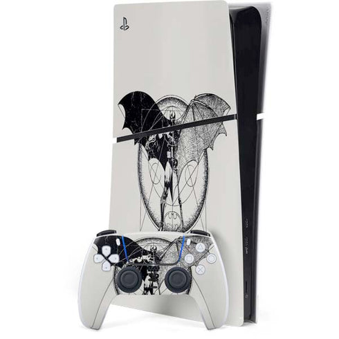 DC Comics Batman Skeleton diagram Art PS5 Slim Digital Edition Console Skin