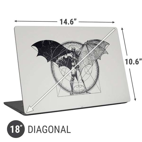 DC Comics Batman Skeleton diagram Art Universal Laptop 18in (14.6 x 10.6in) Skin