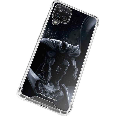 DC Comics Arkham Origins Batman In action pose Galaxy A12 Clear Case