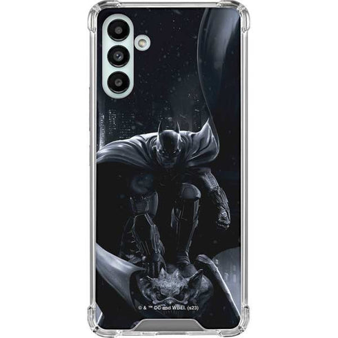 DC Comics Arkham Origins Batman In action pose Galaxy A13 5G Clear Case