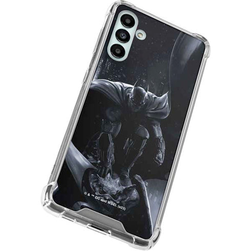 DC Comics Arkham Origins Batman In action pose Galaxy A13 5G Clear Case