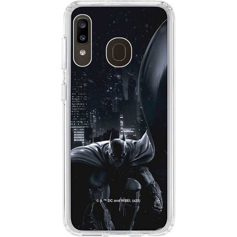 DC Comics Arkham Origins Batman In action pose Galaxy A20 Clear Case