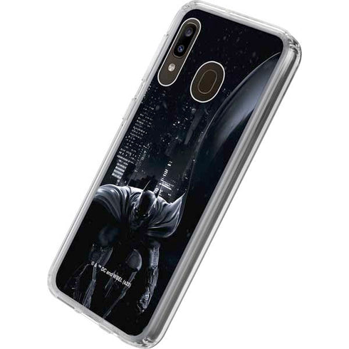 DC Comics Arkham Origins Batman In action pose Galaxy A20 Clear Case