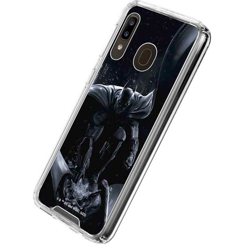 DC Comics Arkham Origins Batman In action pose Galaxy A30 Clear Case