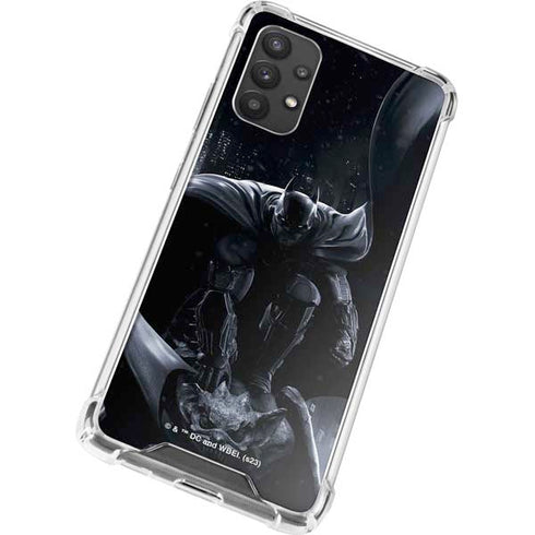 DC Comics Arkham Origins Batman In action pose Galaxy A32 5G Clear Case