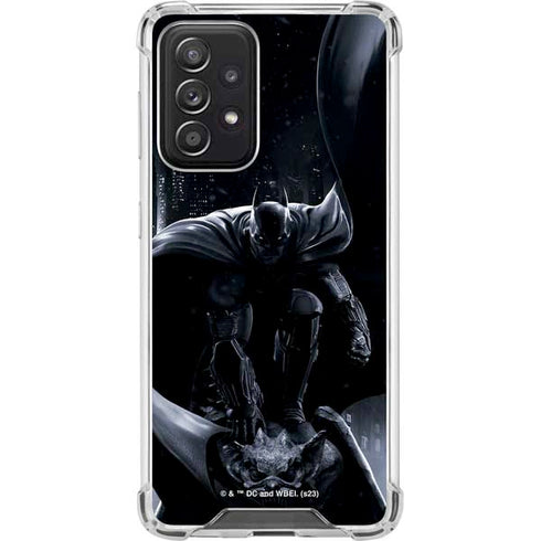 DC Comics Arkham Origins Batman In action pose Galaxy A52 5G Clear Case