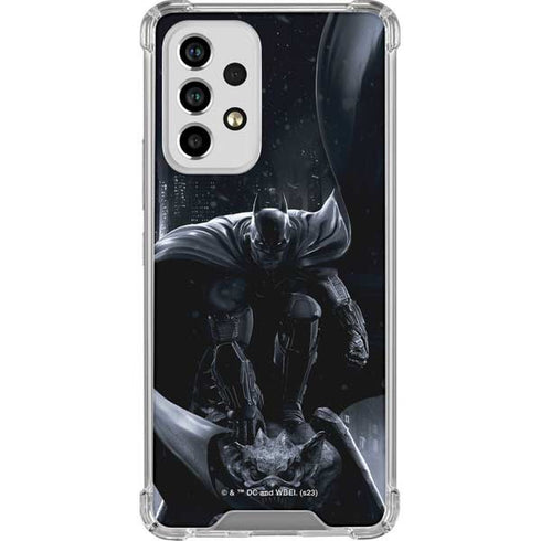 DC Comics Arkham Origins Batman In action pose Galaxy A53 5G Clear Case