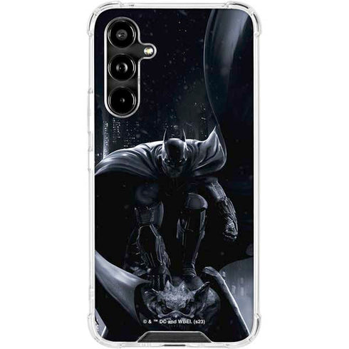 DC Comics Arkham Origins Batman In action pose Galaxy A54 5G Clear Case