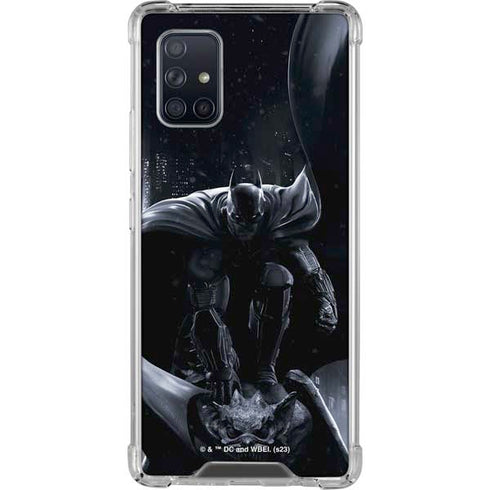 DC Comics Arkham Origins Batman In action pose Galaxy A71 5G Clear Case