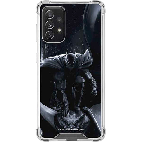 DC Comics Arkham Origins Batman In action pose Galaxy A72 5G Clear Case