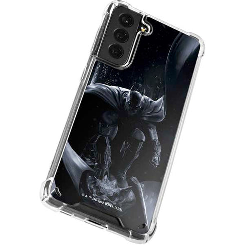 DC Comics Arkham Origins Batman In action pose Galaxy S21 5G Clear Case
