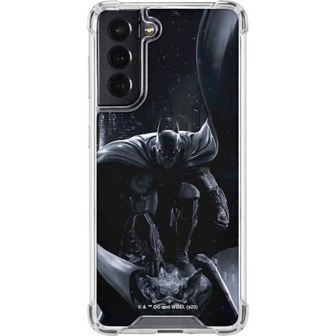 DC Comics Arkham Origins Batman In action pose Galaxy S22 Clear Case