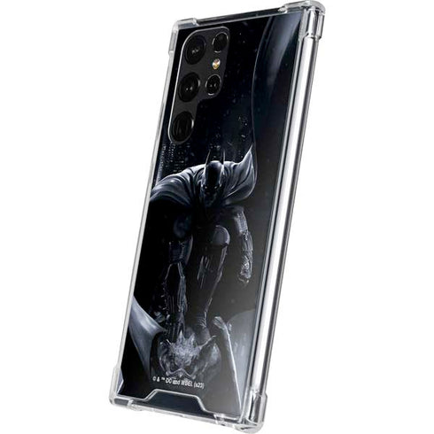 DC Comics Arkham Origins Batman In action pose Galaxy S22 Ultra Clear Case