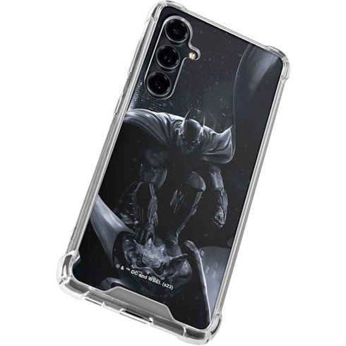 DC Comics Arkham Origins Batman In action pose Galaxy S23 FE Clear Case