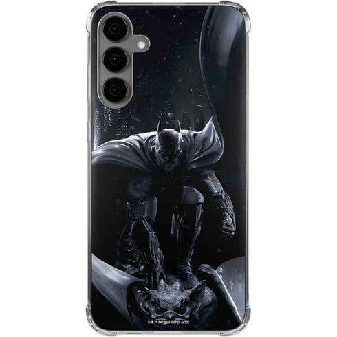 DC Comics Arkham Origins Batman In action pose Galaxy S24 Plus Clear Case