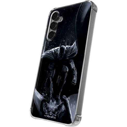 DC Comics Arkham Origins Batman In action pose Galaxy S24 Plus Clear Case
