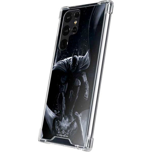 DC Comics Arkham Origins Batman In action pose Galaxy S24 Ultra Clear Case