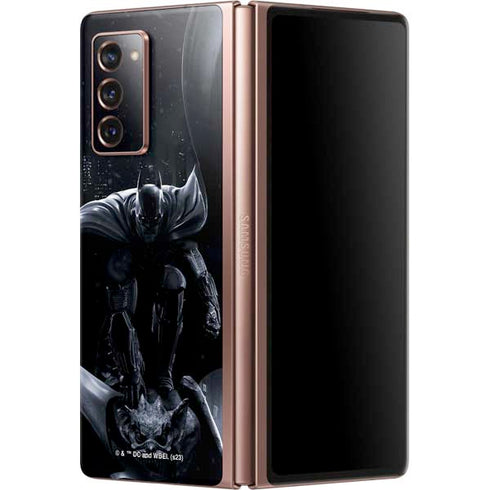 DC Comics Arkham Origins Batman In action pose Galaxy Z Fold2 5G Skin