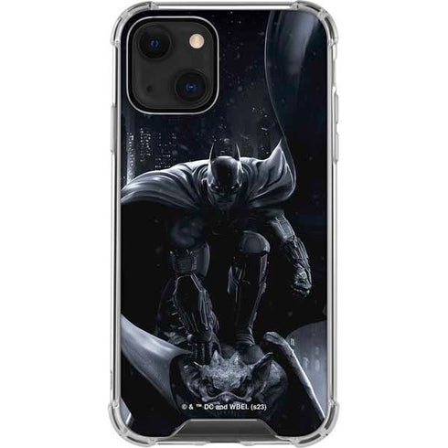 DC Comics Arkham Origins Batman In action pose iPhone 13 Clear Case