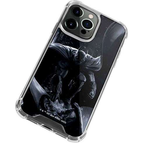 DC Comics Arkham Origins Batman In action pose iPhone 13 Pro Clear Case