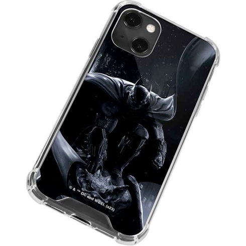 DC Comics Arkham Origins Batman In action pose iPhone 14 Plus Clear Case