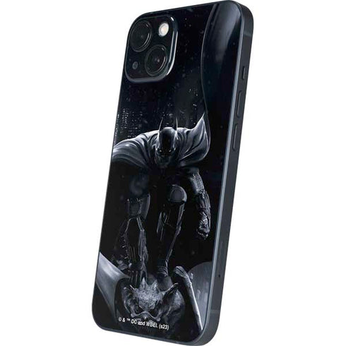 DC Comics Arkham Origins Batman In action pose iPhone 15 Plus Skin