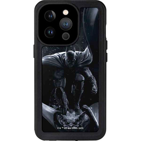 DC Comics Arkham Origins Batman In action pose iPhone 14 Pro Waterproof Case