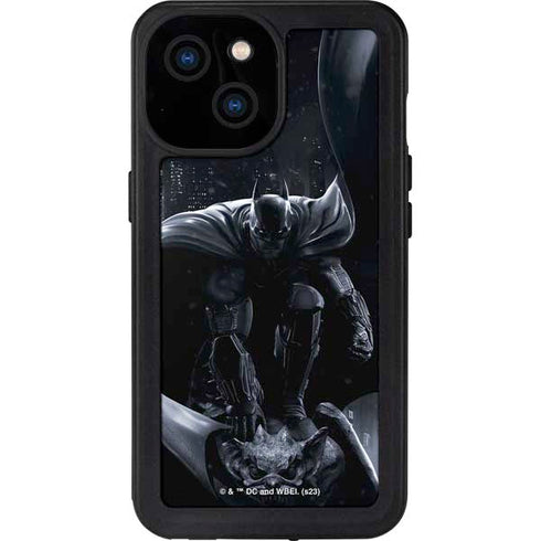 DC Comics Arkham Origins Batman In action pose iPhone 15 Waterproof Case