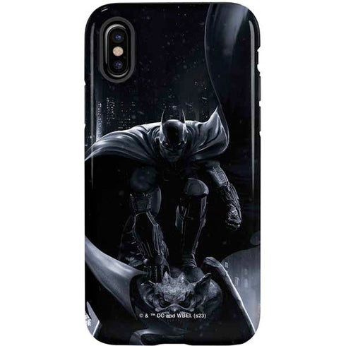 DC Comics Arkham Origins Batman In action pose iPhone X Pro Case