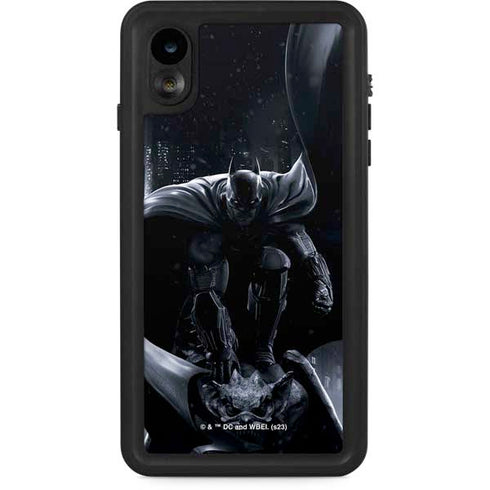 DC Comics Arkham Origins Batman In action pose iPhone XR Waterproof Case